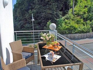 Möblierter Balkon