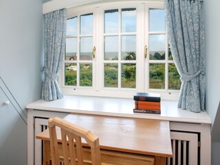 Schlafzimmer mit Blick aufs Wattenmeer
