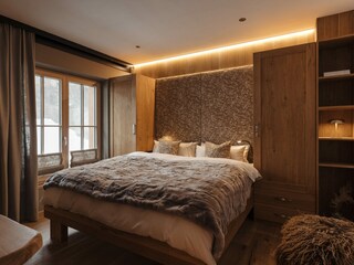 EG Schlafzimmer mit Doppelbett