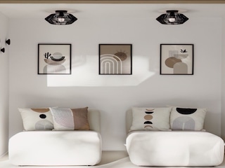 Designer Sofas im Wohnbereich der Villa Amoreta