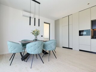 Modern dining area in Villa D3 on Pašman