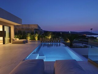 Private pool of Villa D9 with sea view on Pašman