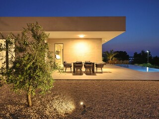 Villa D9 with private pool at night