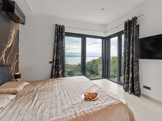 Schlafzimmer mit blick auf die  Kvarner Bucht