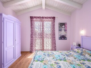 Wunderschön dekoriertes Schlafzimmer in Villa