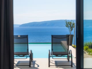 Meerblick vom Interieur der Villa Sea Level in Lovran