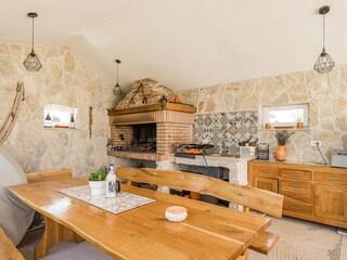 Outdoor kitchen of Villa Javor close to Pula