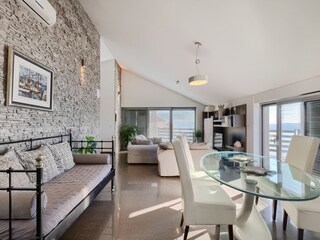 Livingroom and dining room in Villa Viktoria