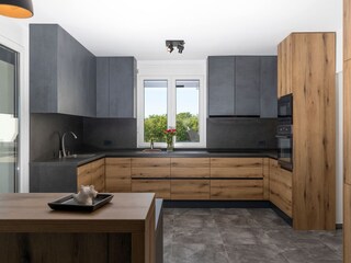 Fully equipped kitchen in villa close to Medulin