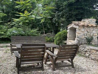 Authentic istrian outdoor seating area in the garden