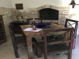 Essbereich in Casa Rupeni, Ferienhaus in Istrien