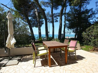 Relaxing large terrace with sea view