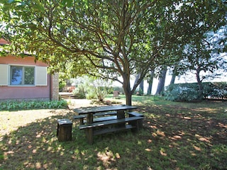 Sitting place in the shadow in garden