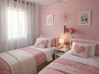 Schlafzimmer 3 mit zwei Einzelbetten und Klimaanlage