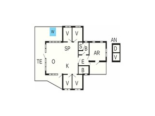 Vakantiehuis Læsø Grondplan 2