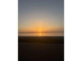 Zonsondergang van camping
