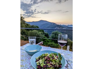 Terrasse Blick in die Berge