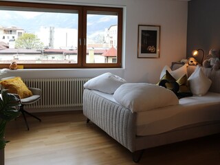 Bett mit Panoramablick
