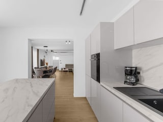 Bright open kitchen space