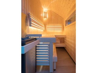 Außensauna mit Blick ins Grüne