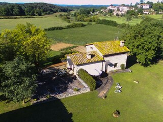 View on the haybarn and on the village Scarna