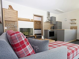 Wohnbereich & Küche - Fewo Bergsicht****