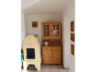 Holz-/Kachelofen im Woh-/Essbereich