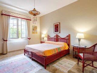 Colorful bedroom with double bed