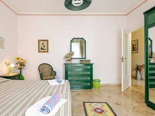 Dresser and mirror in the bedroom