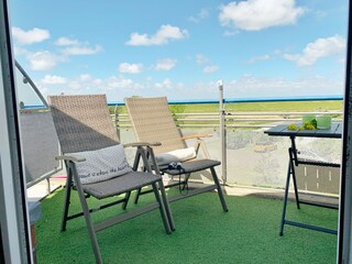 Balkon mit Nordseeblick