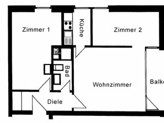 Grundriss der Wohnung