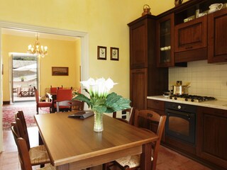 Kitchen with access to the living room