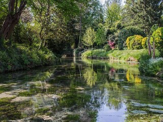 Blick auf den Fluss vom Vorgarten