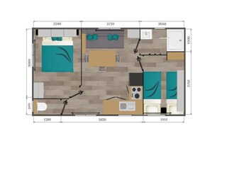 Chalet Zele Grondplan 44