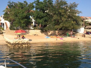 beach in front of house