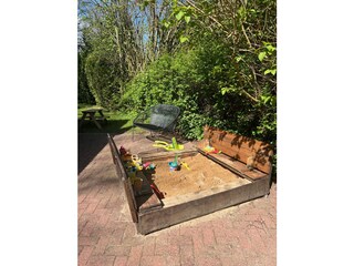 Sandkasten im Innenhof