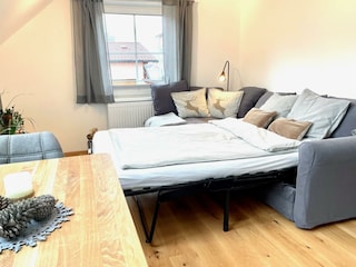 Schlafsofa im Wohnraum