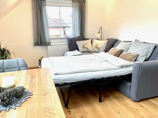 Schlafsofa im Wohnraum