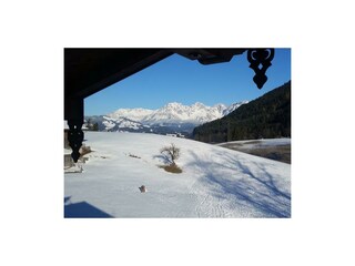 Blick zum Kaiser vom Obergeschoss