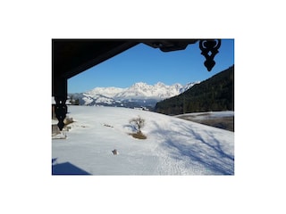 Blick zum Kaiser vom Obergeschoss