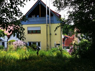 Ferienwohnungen Brigitte-Hausansicht Gartenseite