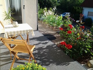 Ferienwohnung Ehret, Terrasse und Eingansbereich