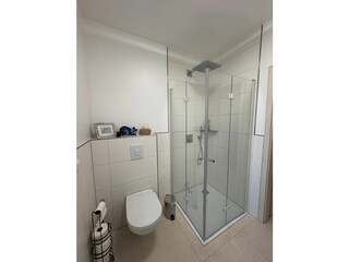Dusche und WC im Gästebad EG