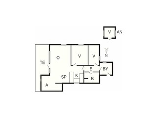 Casa de vacaciones Sjællands Odde Plano de planta 23