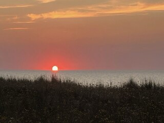 Sonnenuntergang am Strandaufgang
