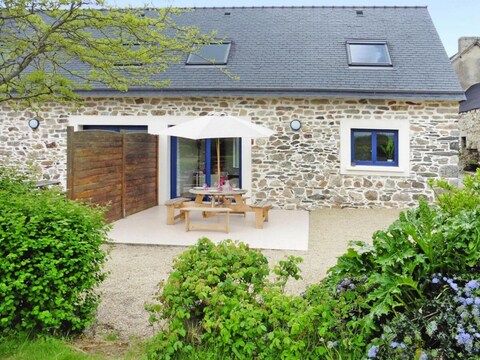 Vakantiehuis Huisje in Bretagne met Uitzicht op Zee