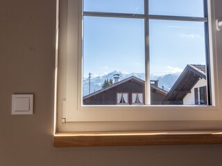 Obergeschoss, Schlafzimmer mit Bergblick