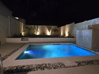 Terrace at night