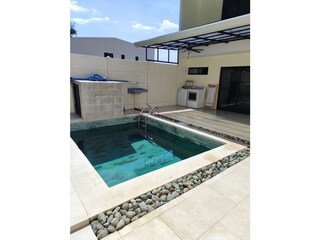 Outdoor area with washing machine and dryer