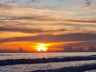 Sundown at the pacific beach